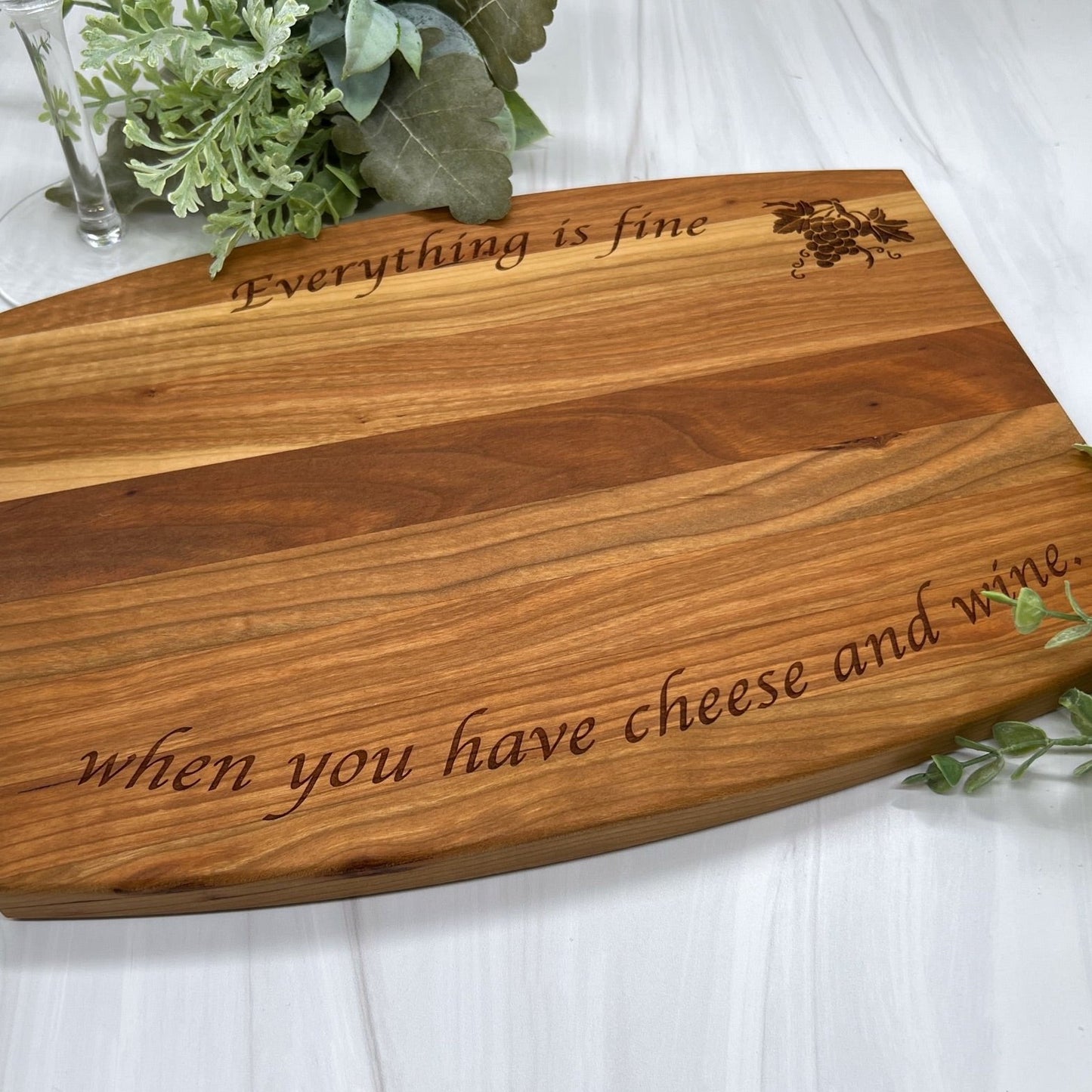 Cutting Board, Wine & Cheese Serving Board, Charcuterie Boards - Mighty Fine Laser Design
