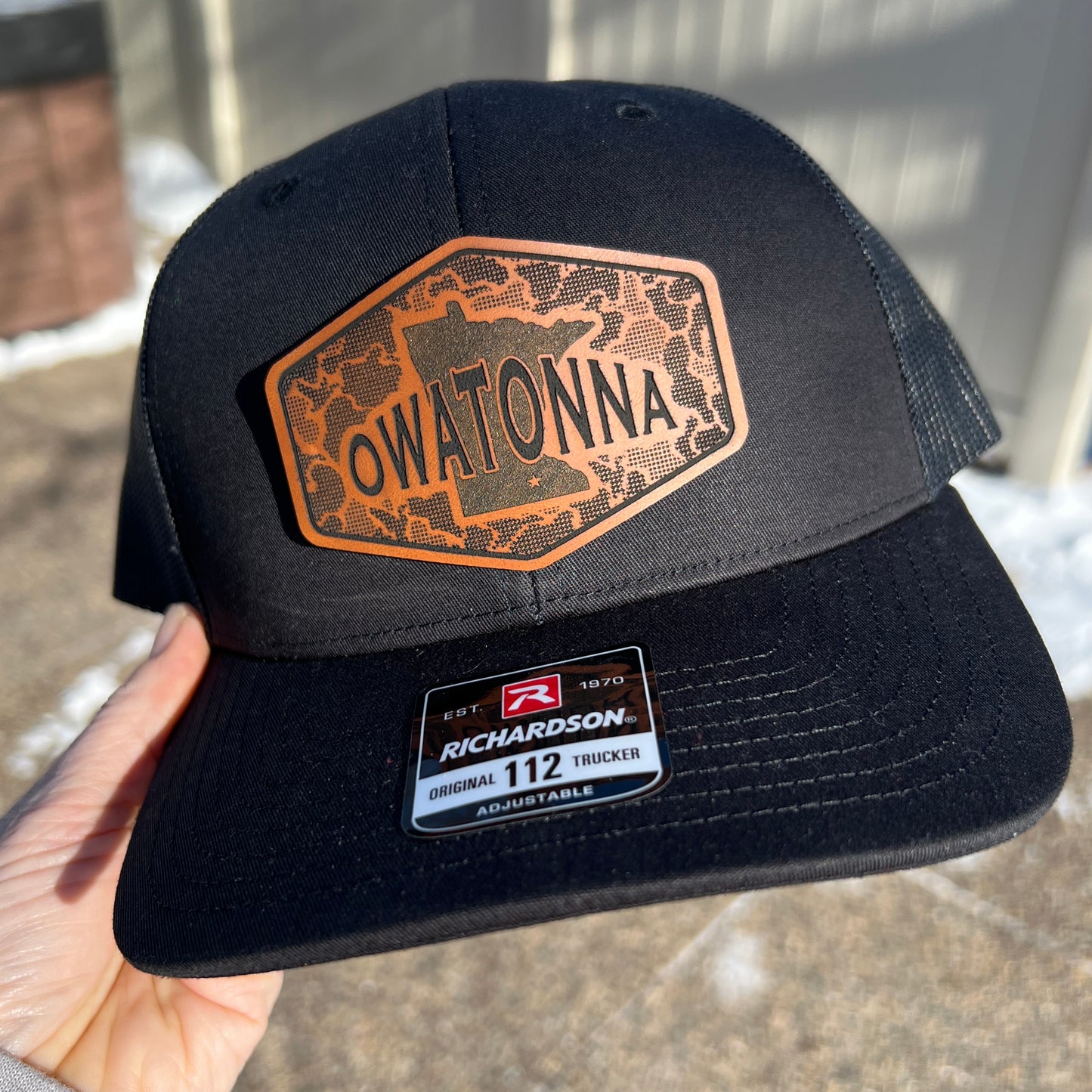 Owatonna Minnesota Camo Patch Trucker Hat Richardson 112