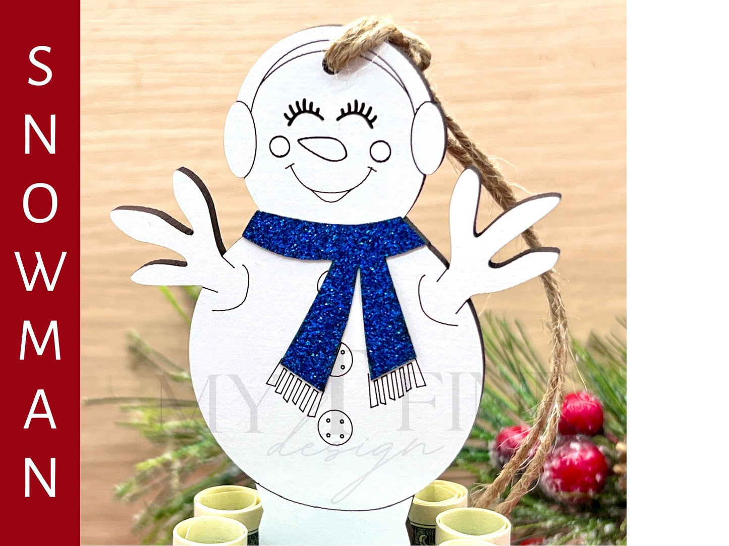 Cute Christmas Money Holding Ornaments-Snowman, Reindeer, Tree