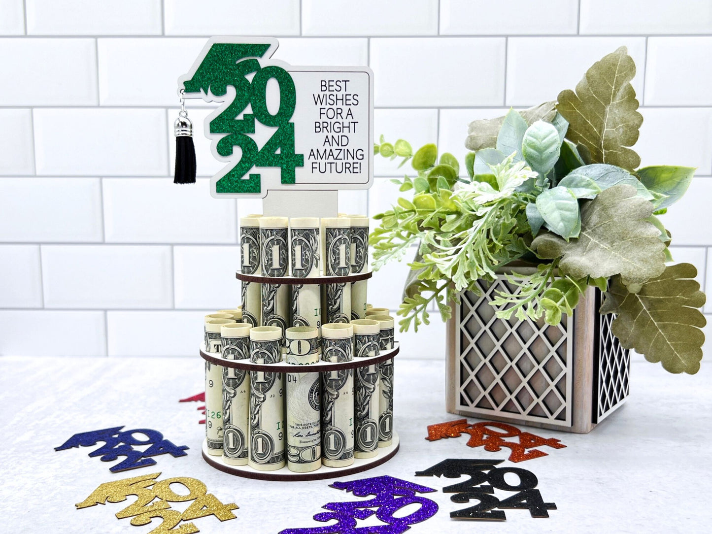 Unique High School Graduation Money Holder, Graduation Gift Money Cake, 2024 Cash Gift for Graduate