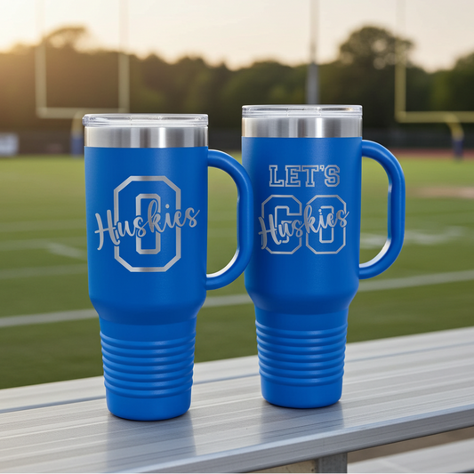 40 oz Owatonna Huskies Tumbler