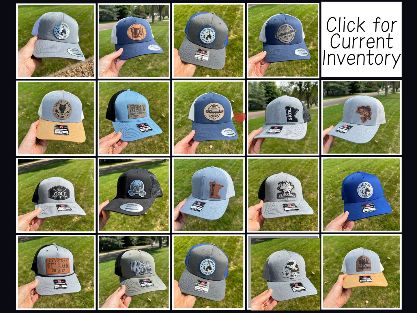 Funny Patch Hats -30+ Designs to Chose From-Current Inventory