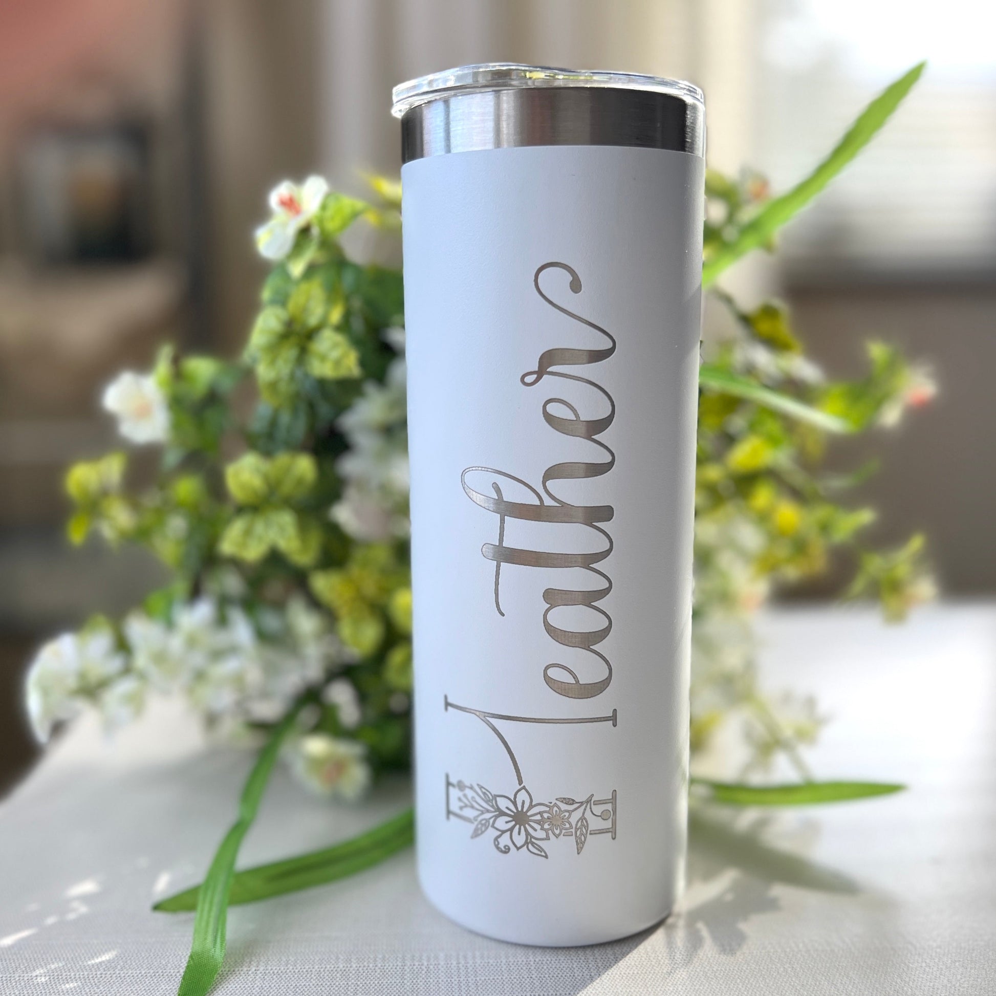 Personalized Leather Tumbler