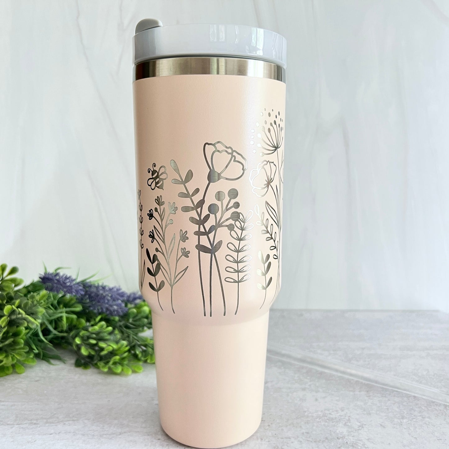 Wildflower Engraved 40oz Tumbler