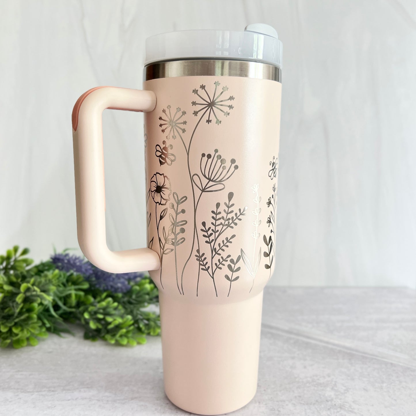 Wildflower Engraved 40oz Tumbler