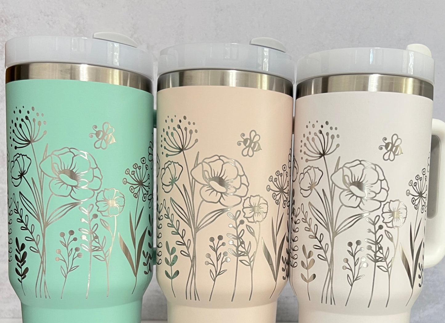 Wildflower Engraved 40oz Tumbler