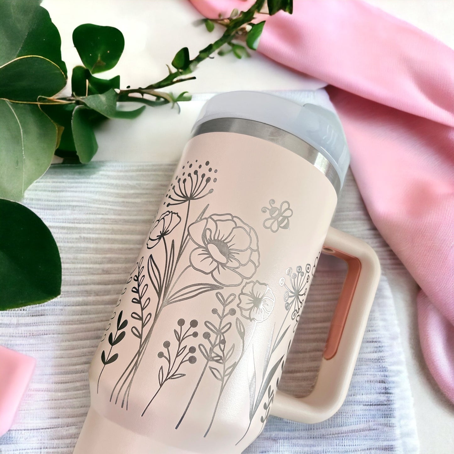 Wildflower Engraved 40oz Tumbler