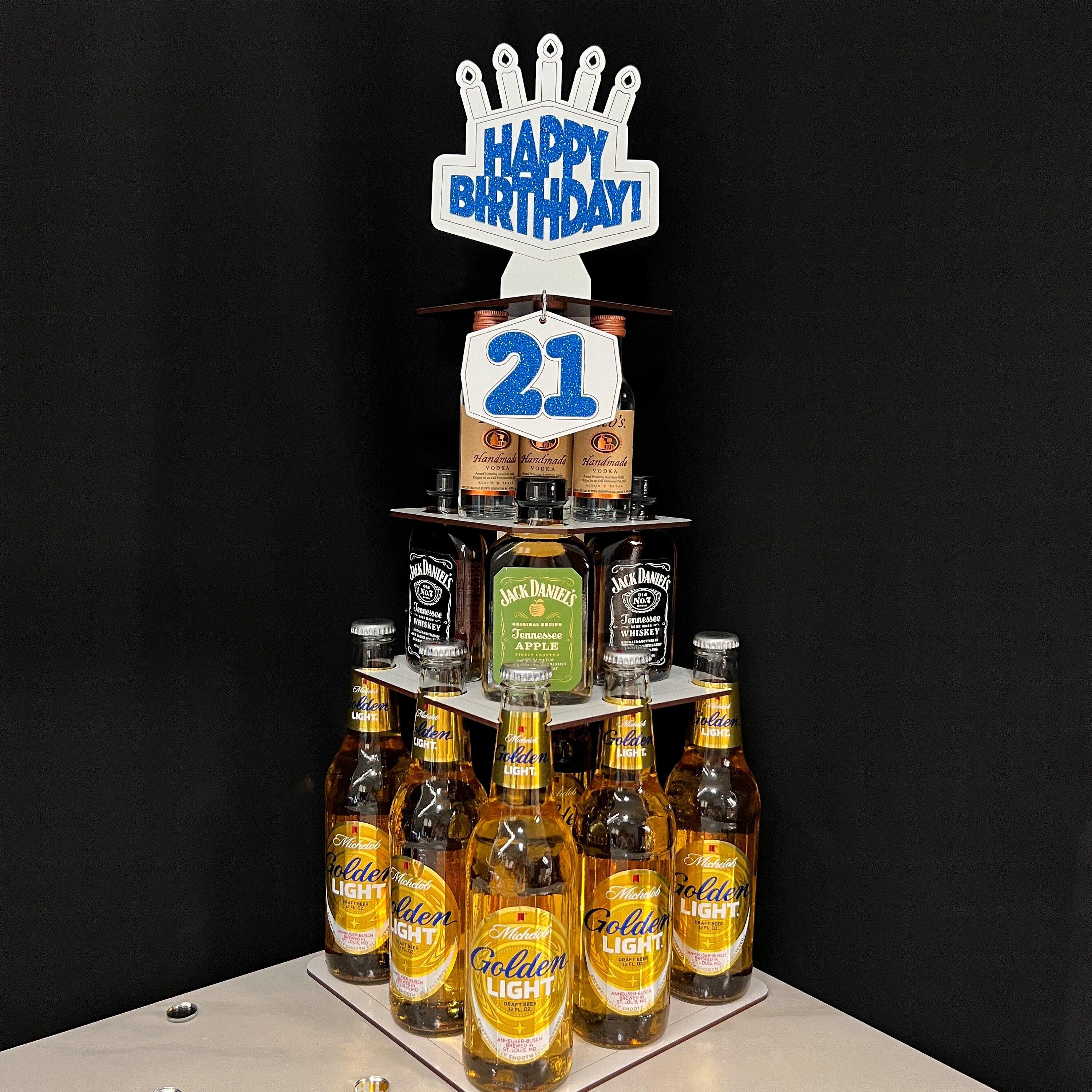 99 Brand Birthday Shot Cake