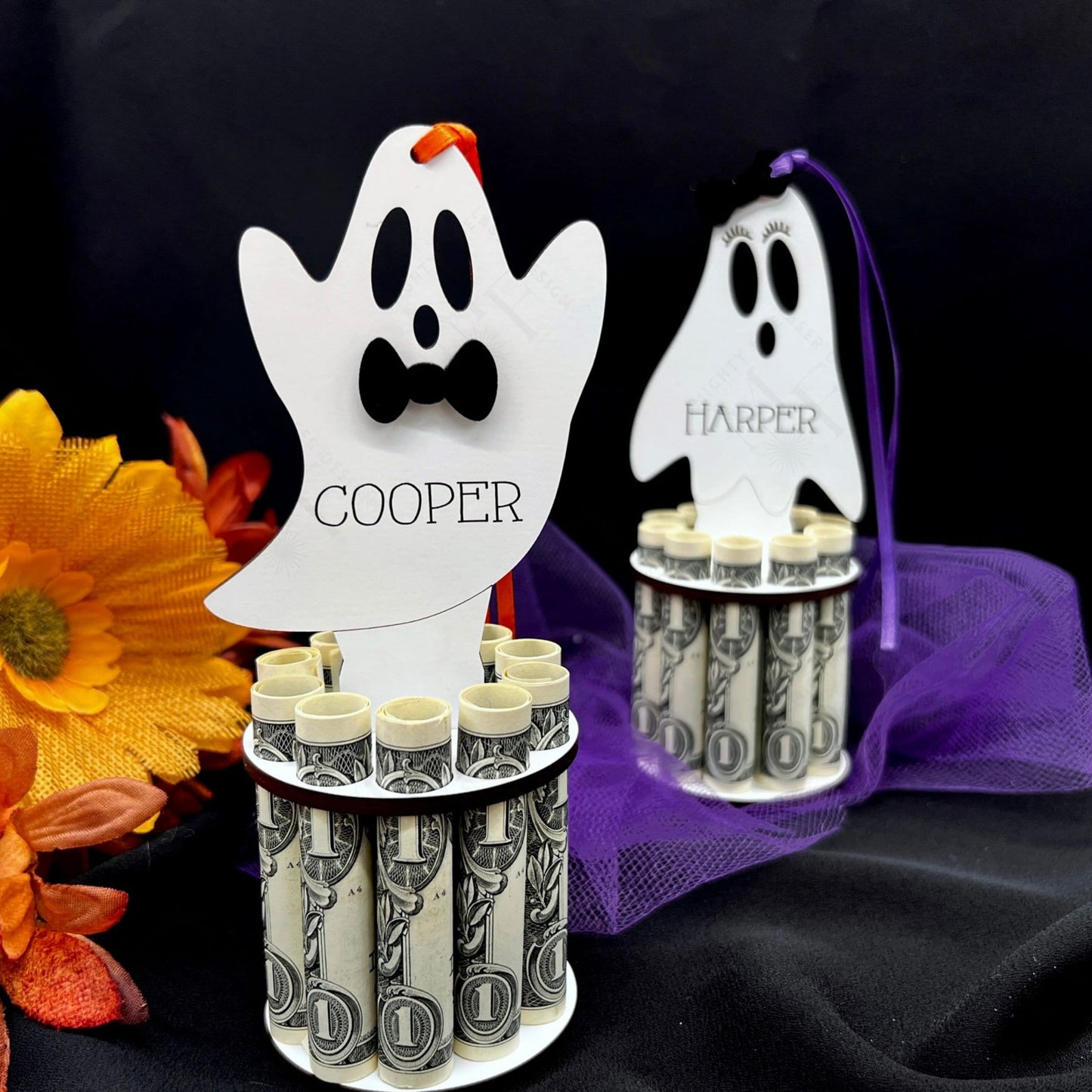 Personalized Halloween Ghost Money Holders