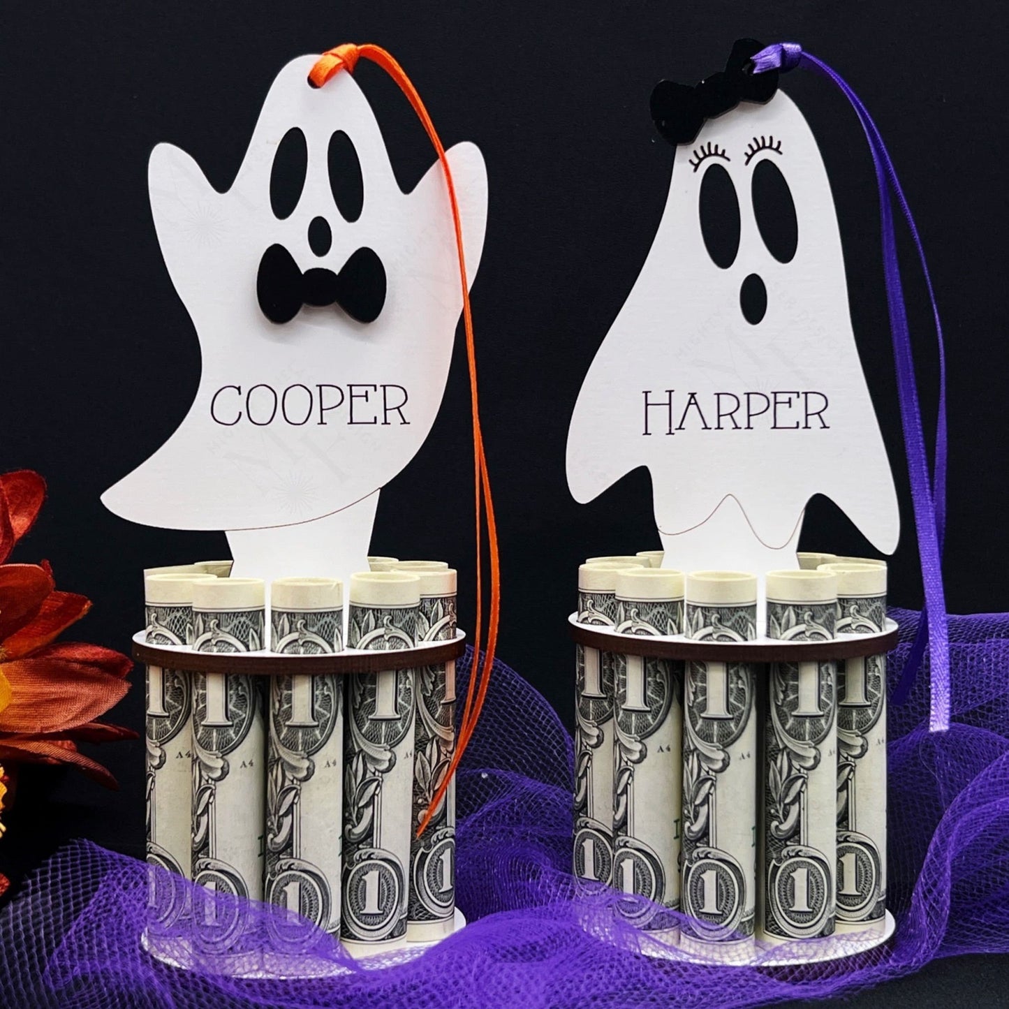 Personalized Halloween Ghost Money Holders