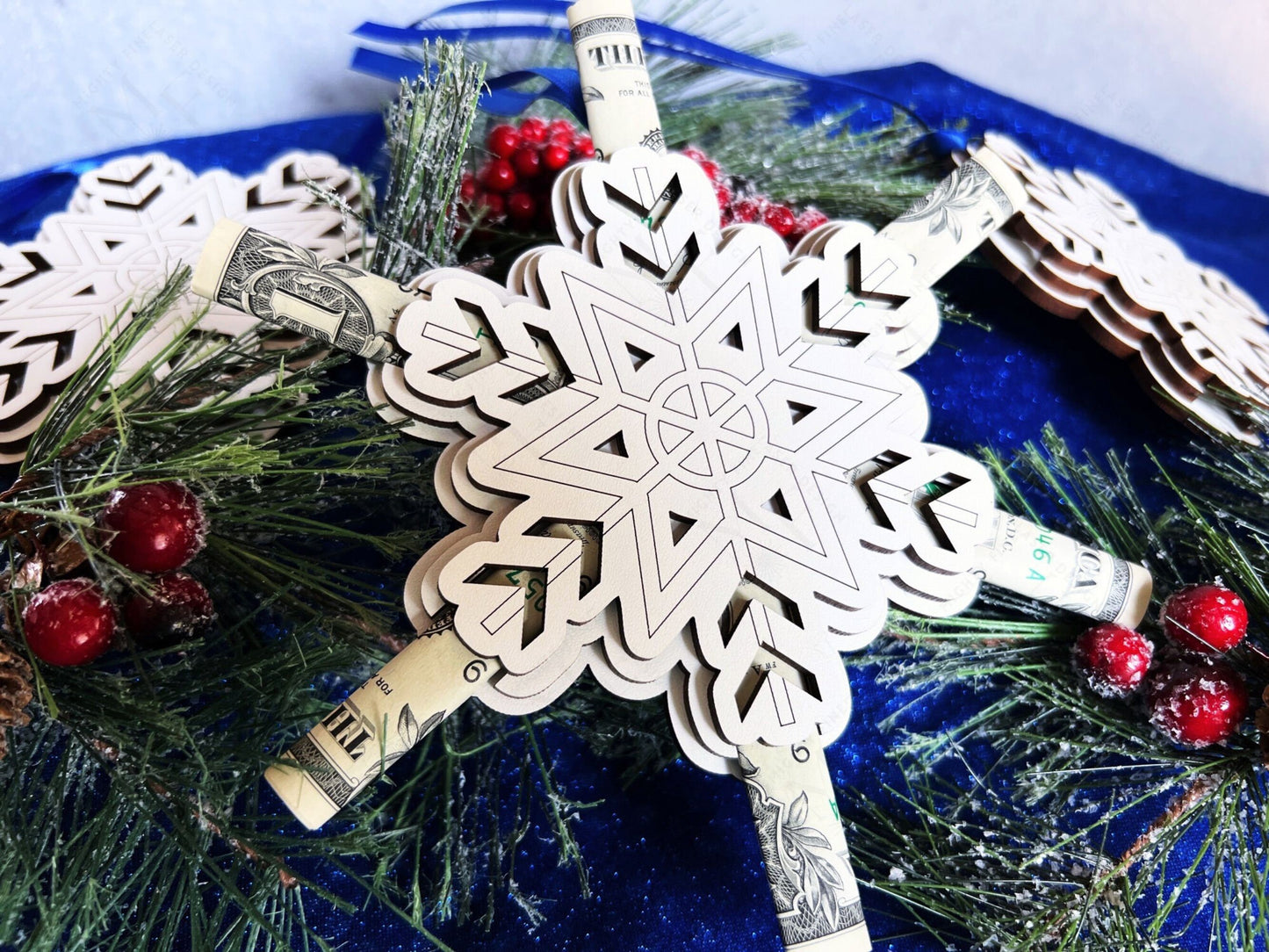 Snowflake Ornament Money Holder